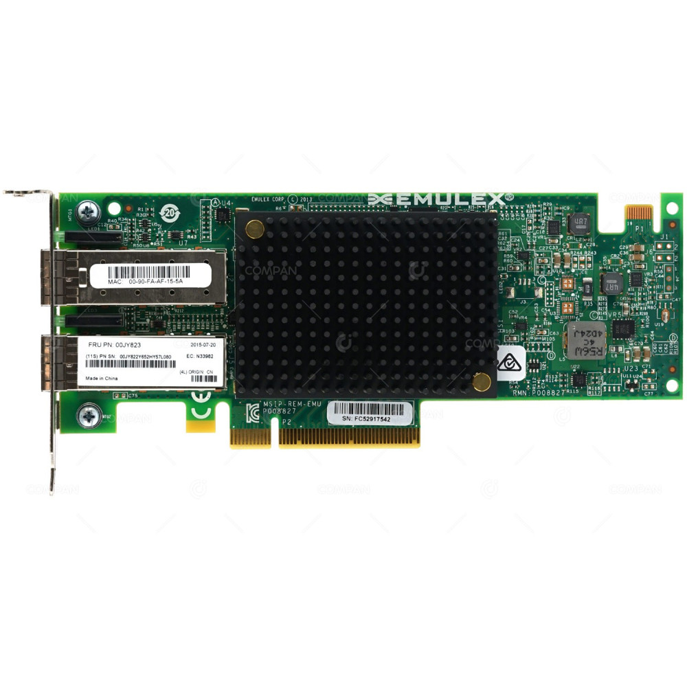 00JY823 LP IBM EMULEX VFA5 DUAL PORT 10GB SFP+ PCI-E ADAPTER